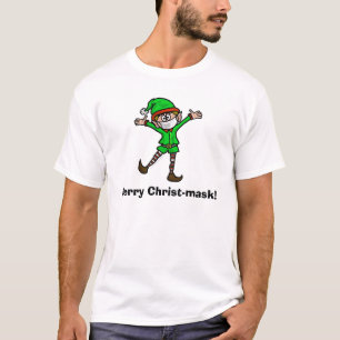 COVID-19 Merry Christ-mask Elf T-shirt