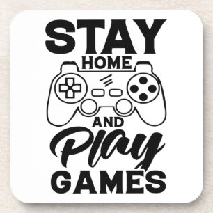 COVID 19 Quarantine Gamer Gift - Stay At Home Coaster