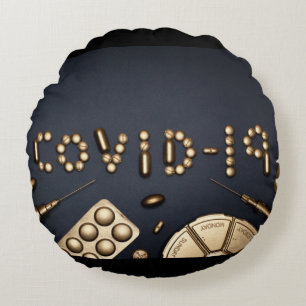 Covid-19 Round Cushion