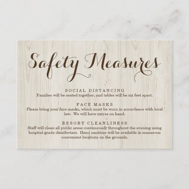 Social Distancing Card Covid 19 Safety Mask Social Distancing Information Enclosure Card | Zazzle
