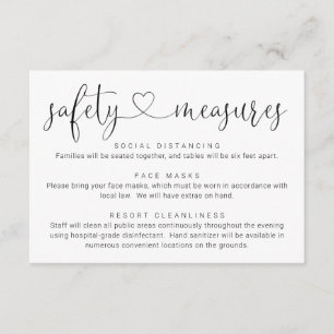 Covid 19 Safety Mask Social Distancing Information Enclosure Card