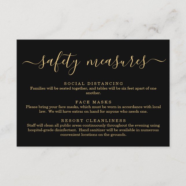 Covid 19 Safety Mask Social Distancing Information Enclosure Card (Front)