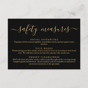 Covid 19 Safety Mask Social Distancing Information Enclosure Card