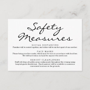 Covid 19 Safety Mask Social Distancing Information Enclosure Card