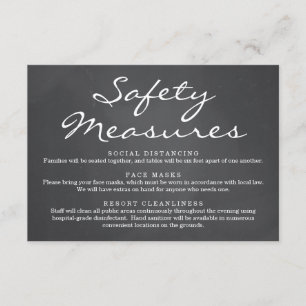 Covid 19 Safety Mask Social Distancing Information Enclosure Card