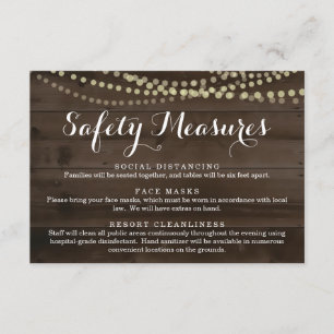 Covid 19 Safety Mask Social Distancing Information Enclosure Card