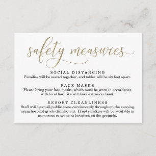 Covid 19 Safety Mask Social Distancing Information Enclosure Card