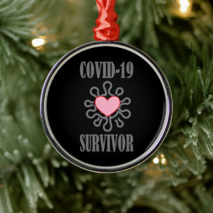COVID-19 Survivor Corona virus I survived Metal Tree Decoration