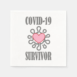 COVID-19 Survivor Corona virus I survived Napkin