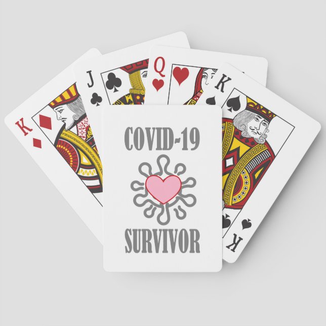 COVID-19 Survivor Corona virus I survived Playing Cards (Back)