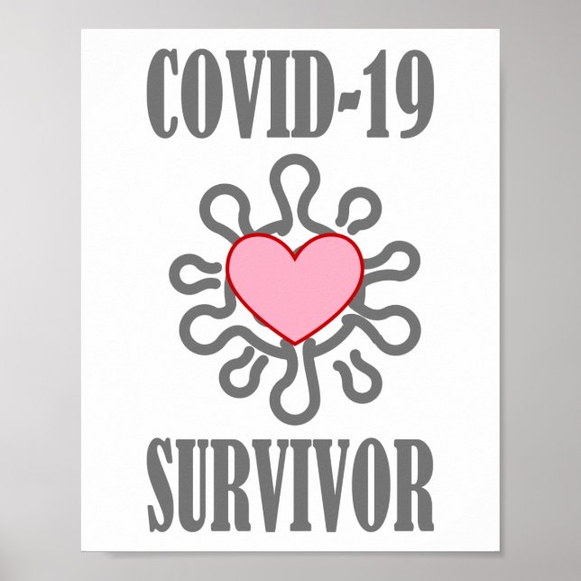 COVID-19 Survivor Corona virus I survived Poster (Front)