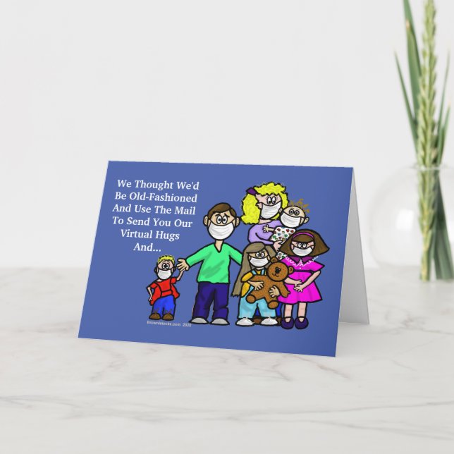 COVID-19  Thinking of You Family Greeting Card (Front)