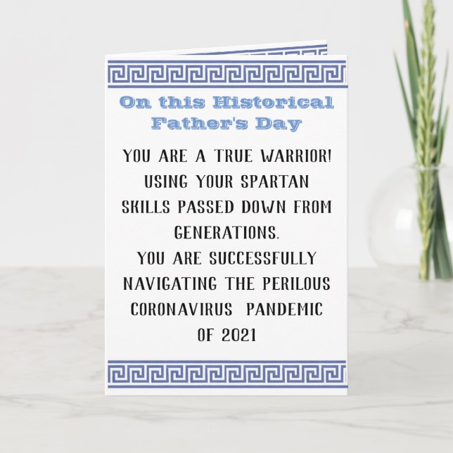 Covid-19 Time capsule Father's Day Card (Front)