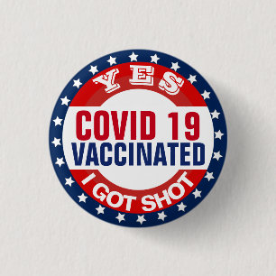 Covid 19 Vaccination 3 Cm Round Badge