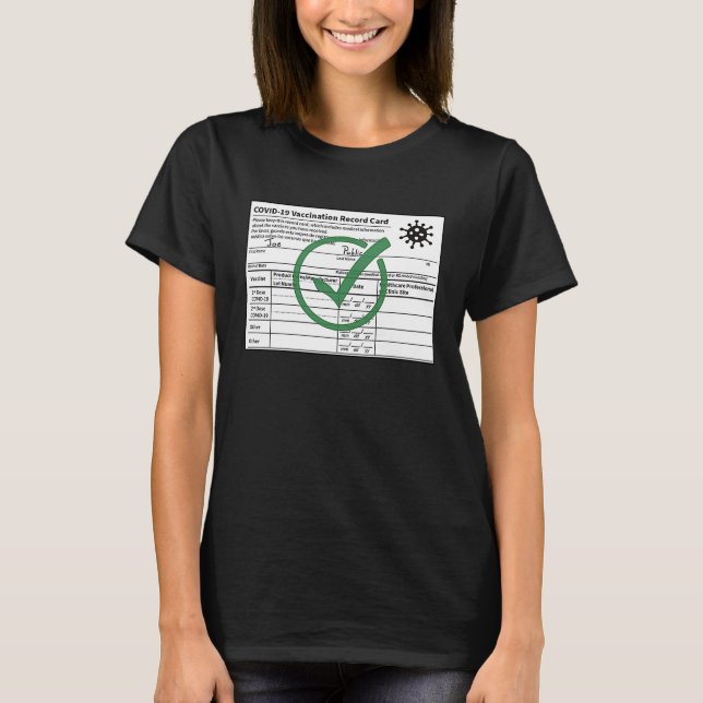 COVID 19 Vaccination Record Card Artwork T-Shirt (Front)