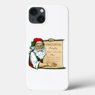 covid christmas santa claus vaccine naughty iPhone 13 case