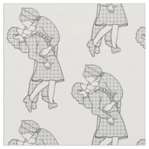 covid face mask ww2 kissing couple fabric