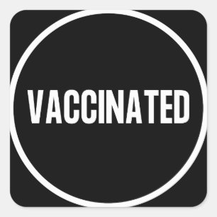 covid, get your vaccine button square sticker