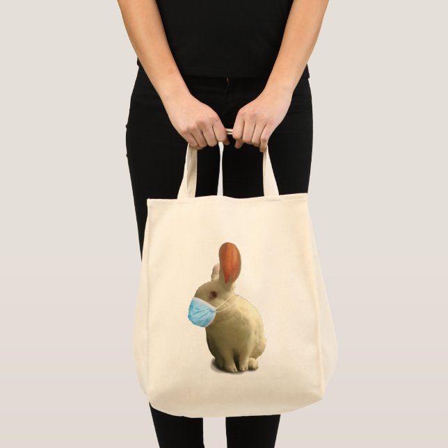 COVID Mask Bunny Tote (Front (Product))