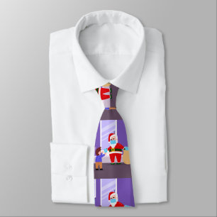 covid merry christmas face mask santa claus kid tie