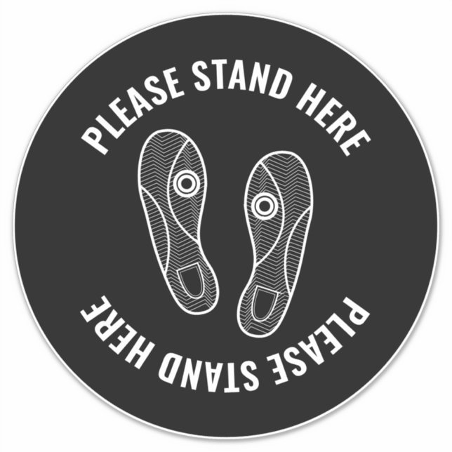 Covid Please Stand Here Sneaker Print Change Colou (Front)