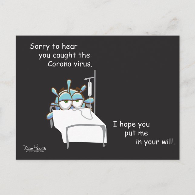 COVID Postcard #2 in CORONA series by Dan Youra (Front)