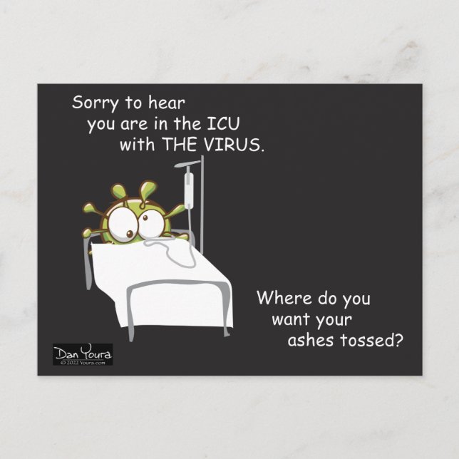 COVID Postcard #5 in CORONA series by Dan Youra (Front)