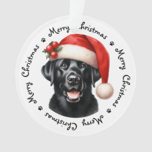 Covid Quarantine Christmas Face Mask Santa Dog Ornament