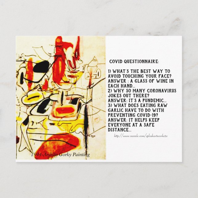 "Covid Questionnaire" Postcard (Front)