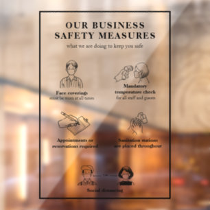 COVID Safety Measures Mask Requirement Business Window Cling