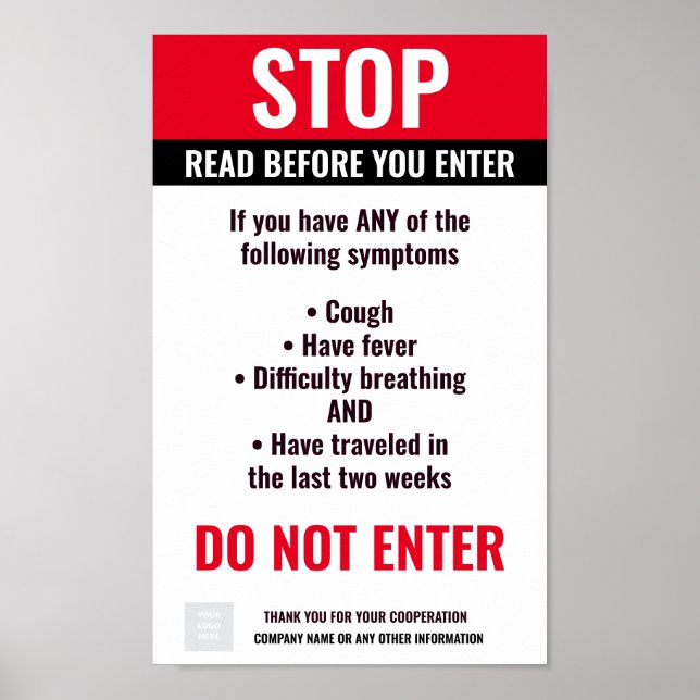 COVID STOP BUSINESS Poster (Front)