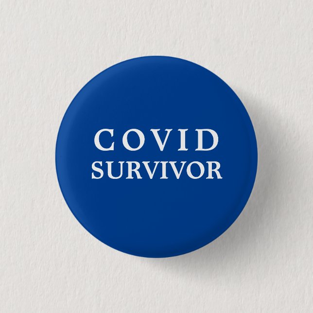 Covid Survivor - I Survived Covid-19 Virus 3 Cm Round Badge (Front)