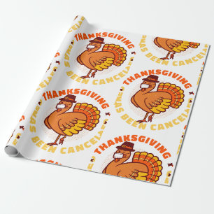 covid thanksgiving cancelled quarantine lockdown wrapping paper