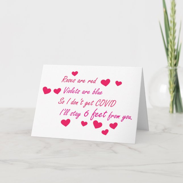 Covid Valentines Poem Card (Front)
