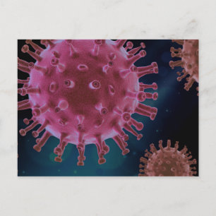 Covid Virus Biology Postcard
