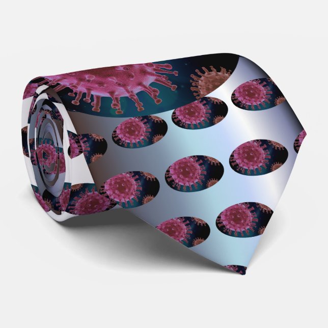 Covid Virus Biology Tie (Rolled)