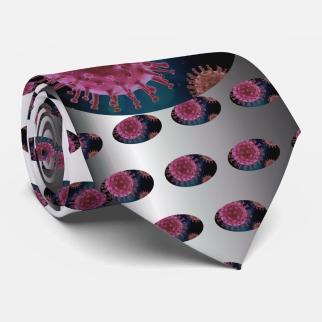 Covid Virus Biology Tie (Rolled)