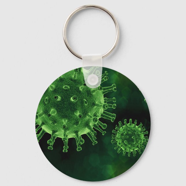 Covid Virus Pathogen Infection Key Ring (Front)