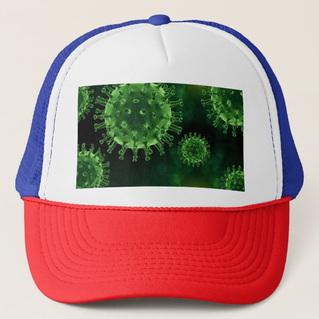 Covid Virus Pathogen Infection Trucker Hat (Front)