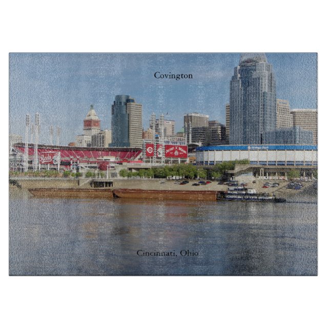 Covington & Barges cutting board (Front)