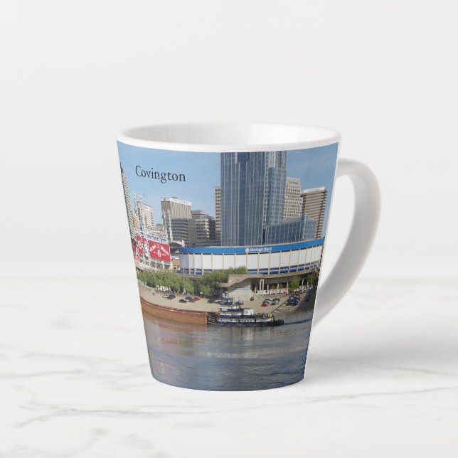 Covington & Barges latte mug (Right Angle)