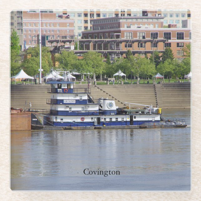 Covington glass coaster (Front)