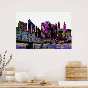 Covington, Kentucky in graffiti Poster
