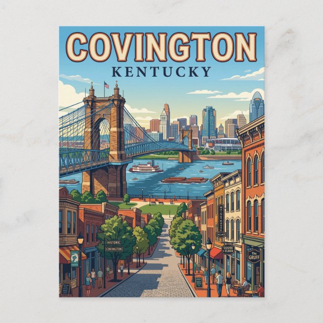 Covington, Kentucky Postcard (Front)