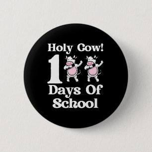 Cow 100 Days Of School 100th Day Smarter Dabbing C 6 Cm Round Badge