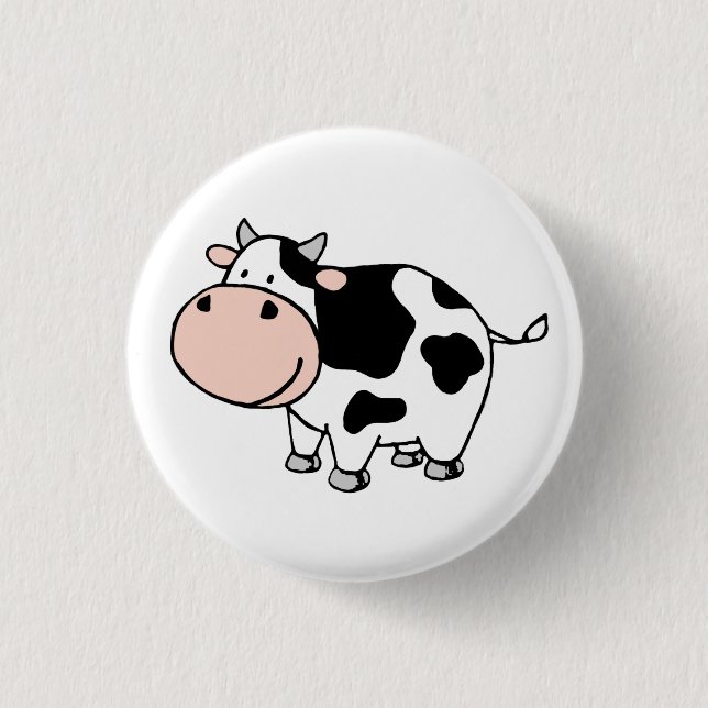 Cow 3 Cm Round Badge (Front)