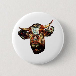 Cow 6 Cm Round Badge