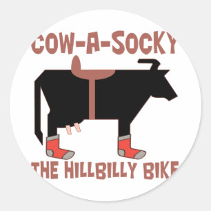 Cow A Socky Classic Round Sticker
