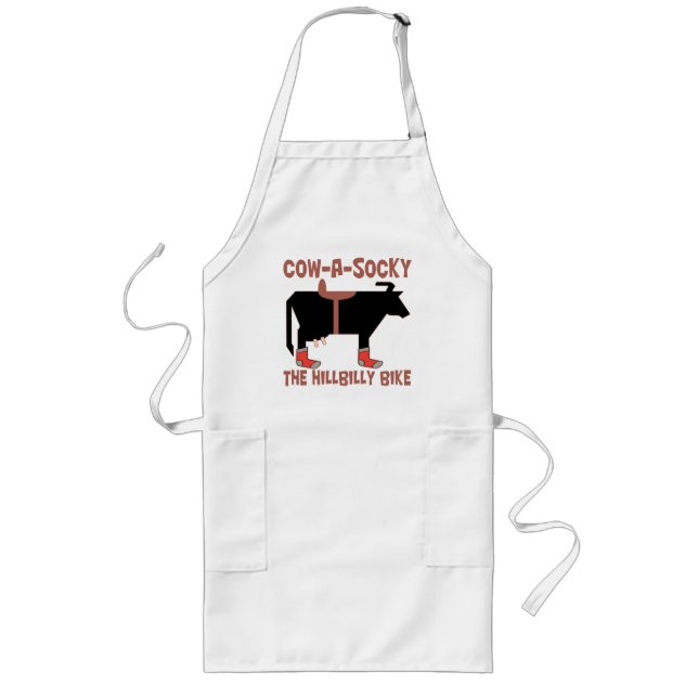 Cow A Socky Long Apron (Front)