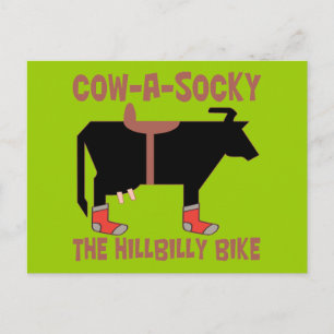 Cow A Socky Postcard